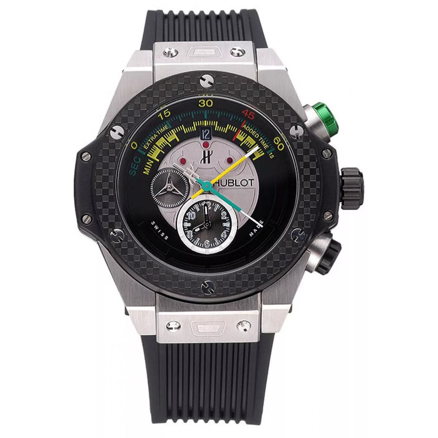 Hublot Big Bang Unico Bi-Retrograde Chrono King Stainless Steel Case Black Rubber Strap 622770 0119