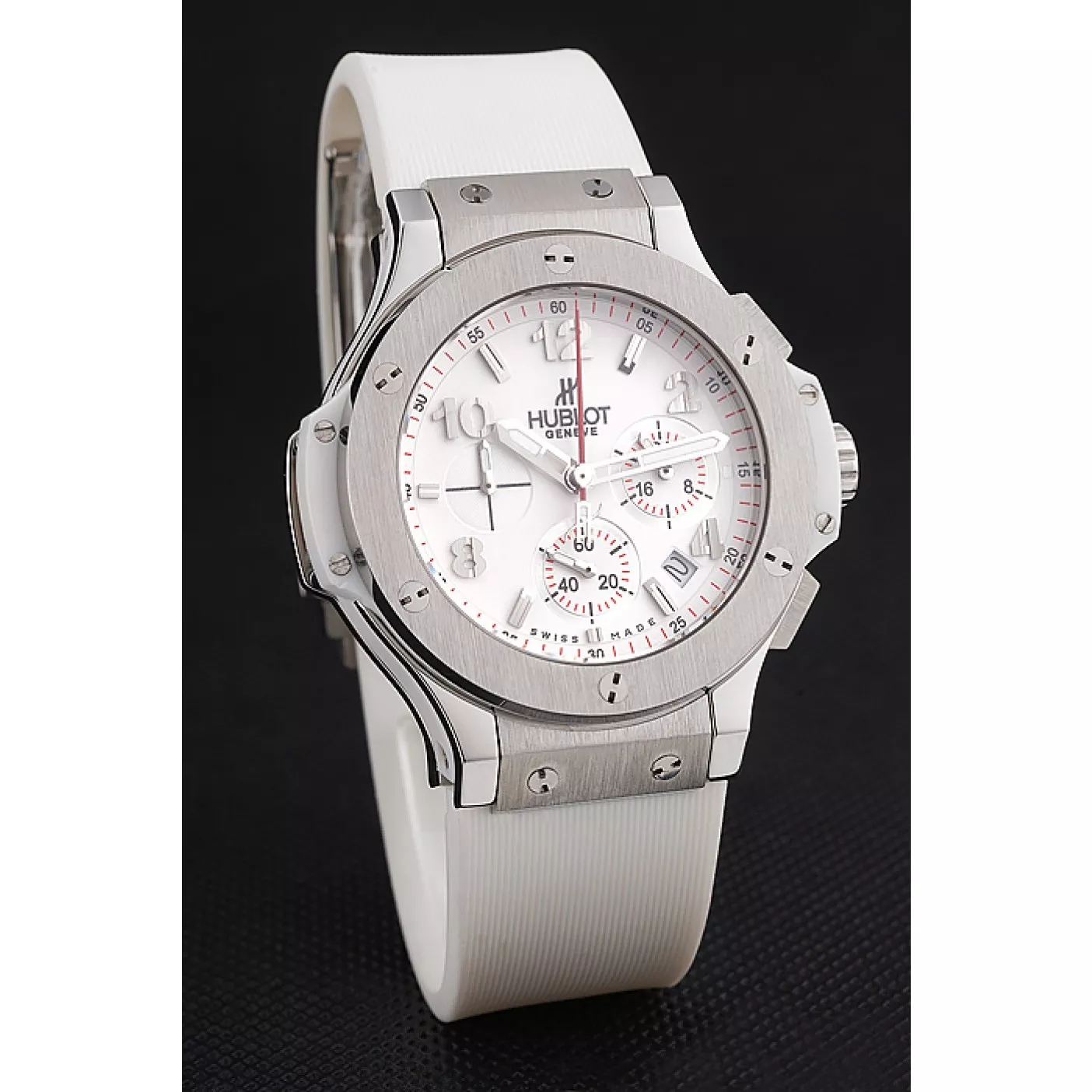 Aaa replica watch Hublot Big Bang White Strap White Dial Watch 0130