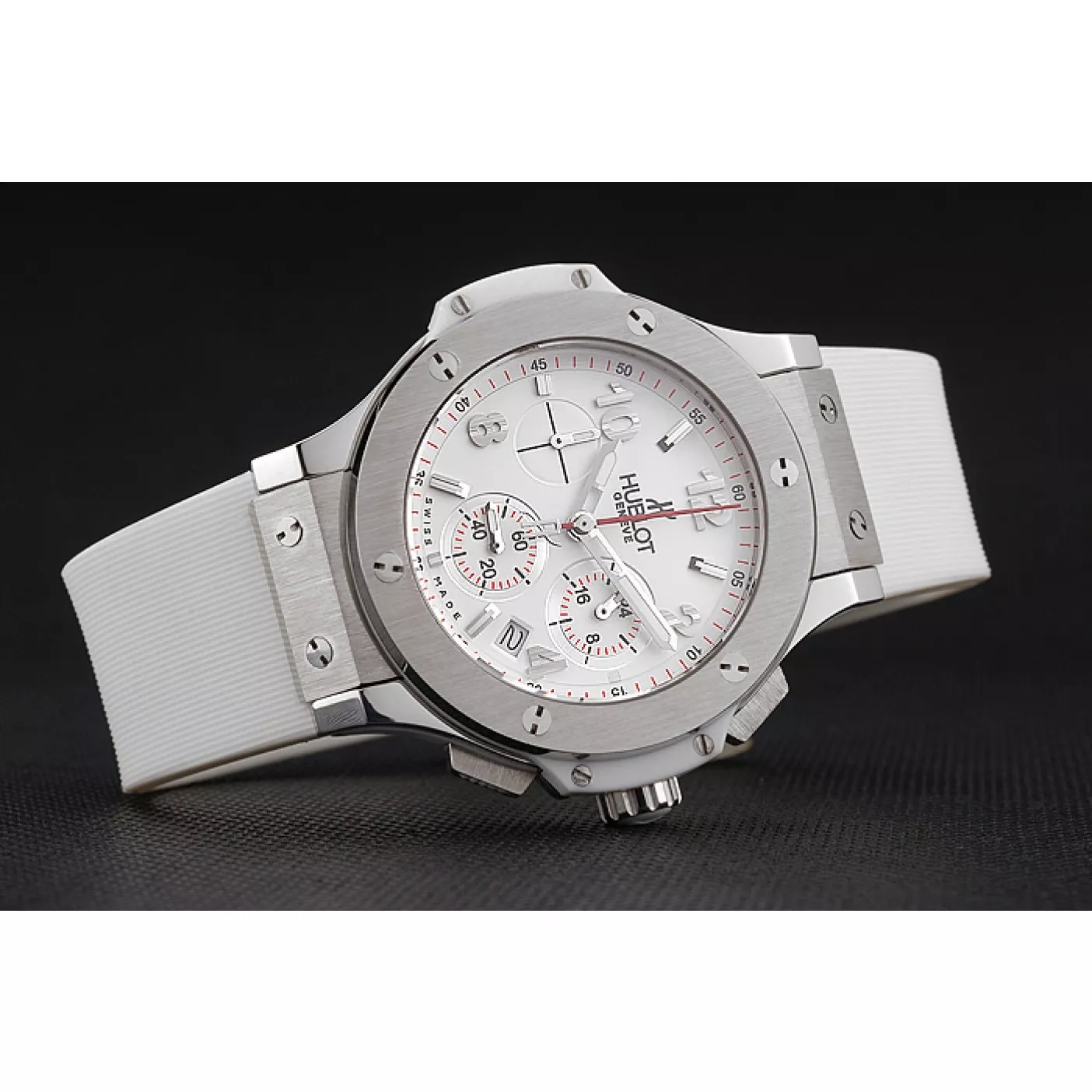 Aaa replica watch Hublot Big Bang White Strap White Dial Watch 0130