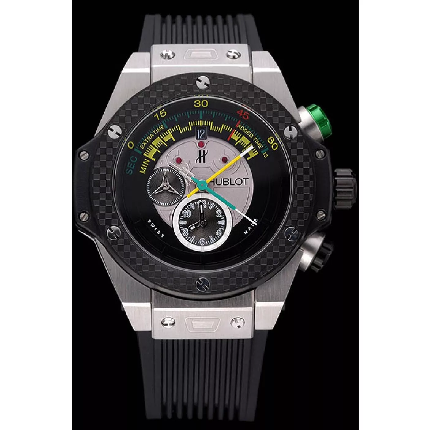 Aaa replica Hublot Big Bang Unico Bi-Retrograde Chrono King Stainless Steel Case Black Rubber Strap 622770 0119