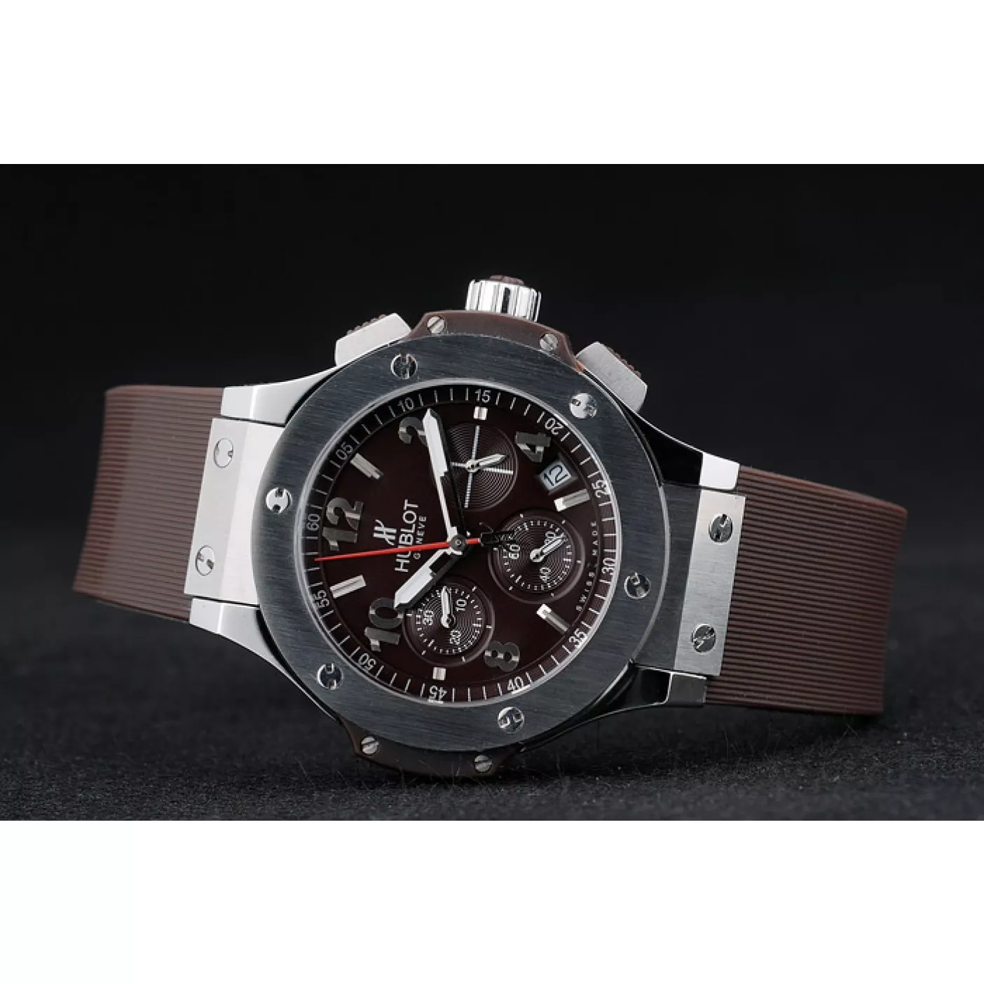 Aaa replica Hublot Big Bang Brown Strap White Dial Watch 0129