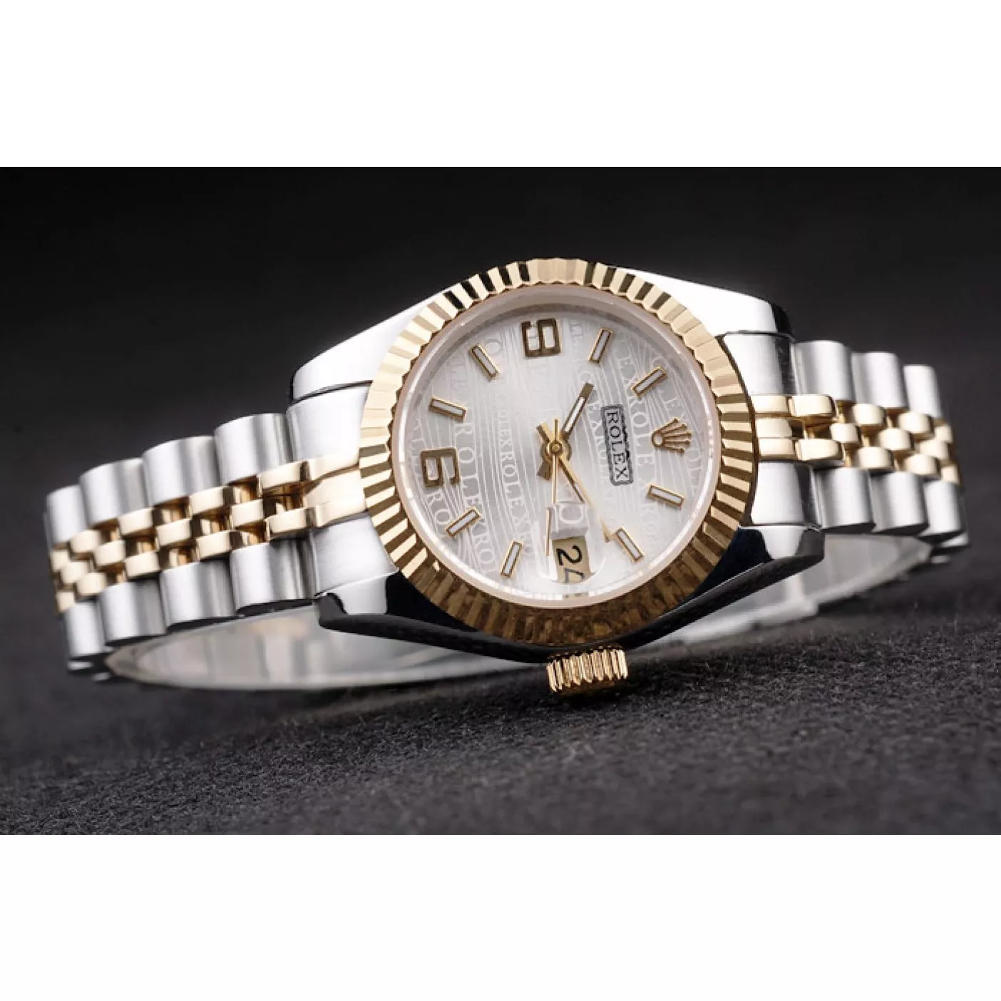 Aaa replica Rolex Datejust Two Tone Stainless Steel Yellow Gold Plated 98079 0128