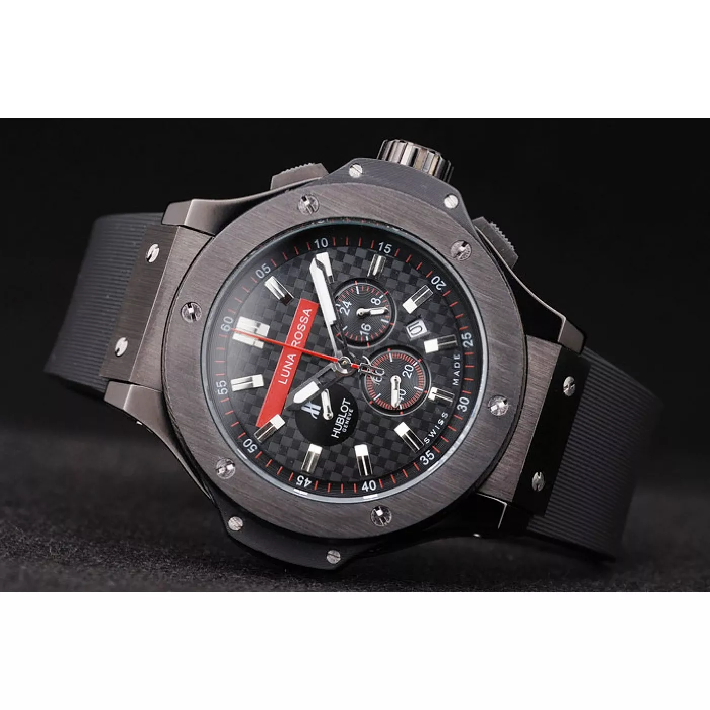 Aaa replica Hublot Limited Edition Luna Rosa Black Dial Watch 0129