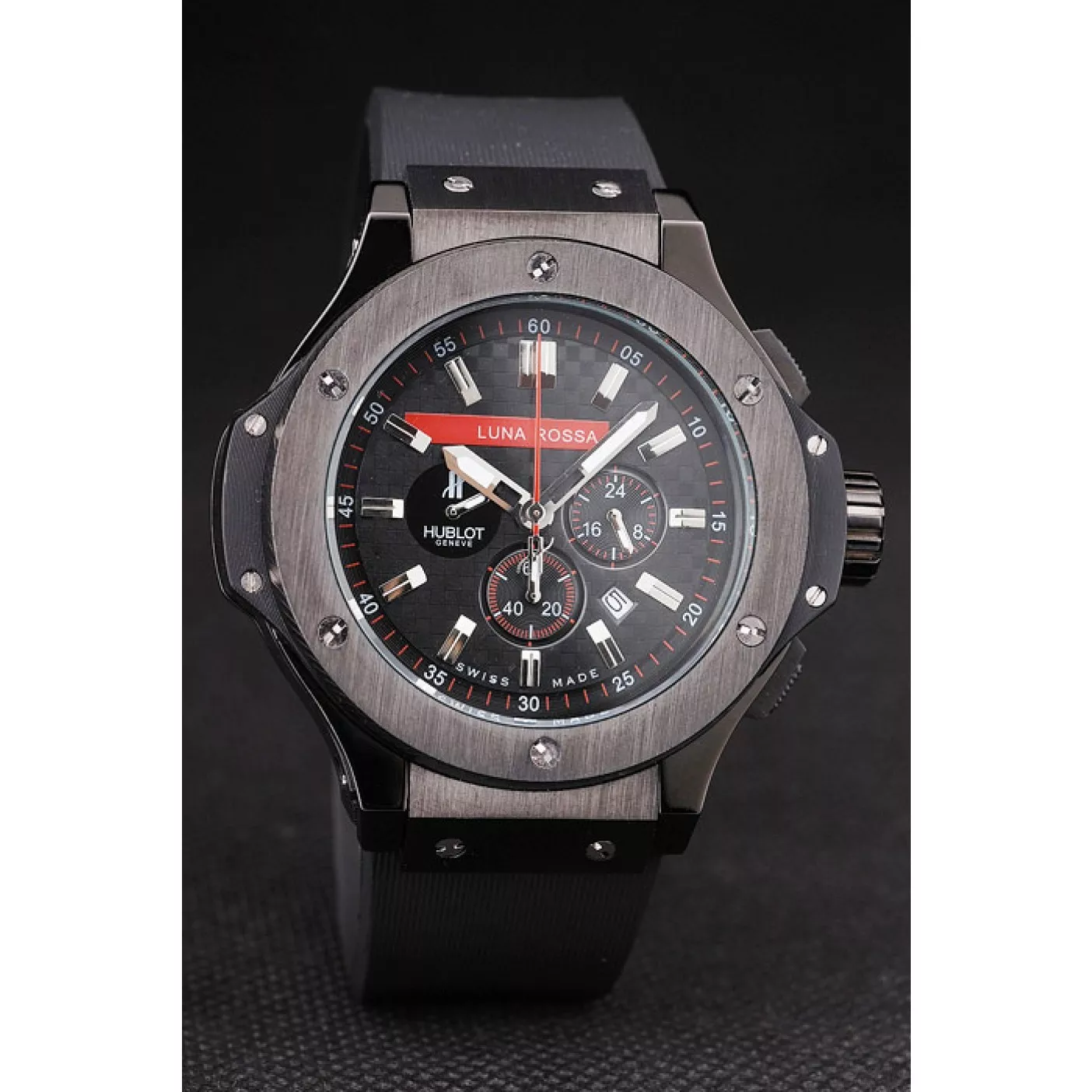 Aaa replica Hublot Limited Edition Luna Rosa Black Dial Watch 0129