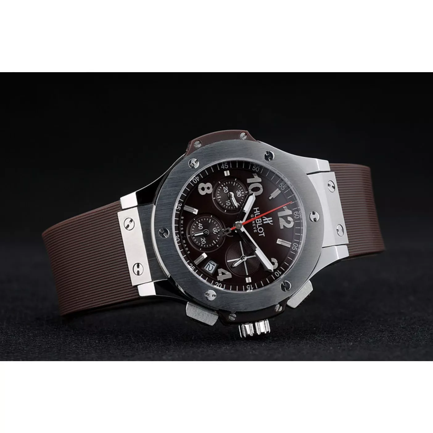 Aaa replica Hublot Big Bang Brown Strap White Dial Watch 0129