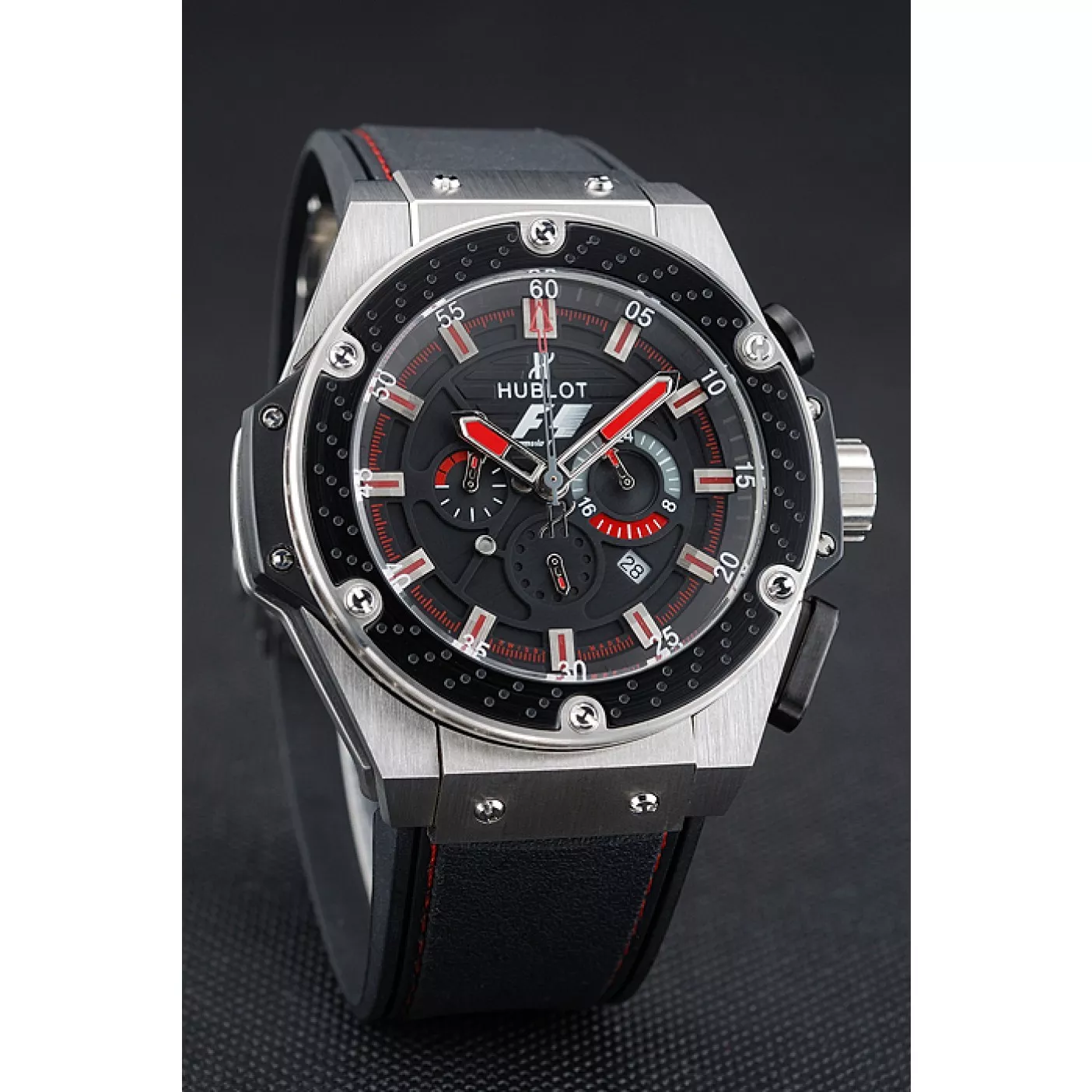 Aaa replica Hublot Big Bang King Power Formula 1 Stainless Steel Case Black Dial 622248 0123