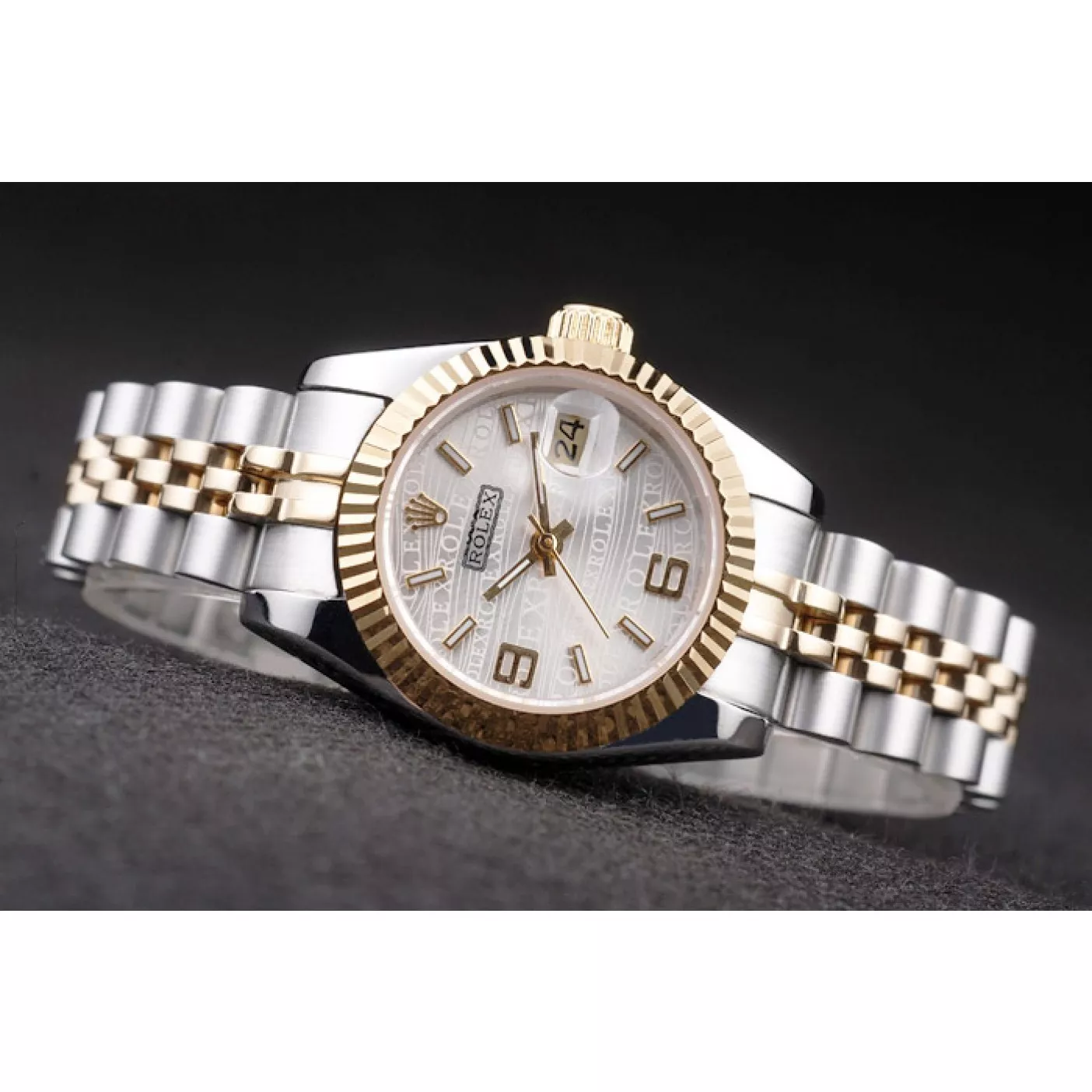 Aaa replica Rolex Datejust Two Tone Stainless Steel Yellow Gold Plated 98079 0128