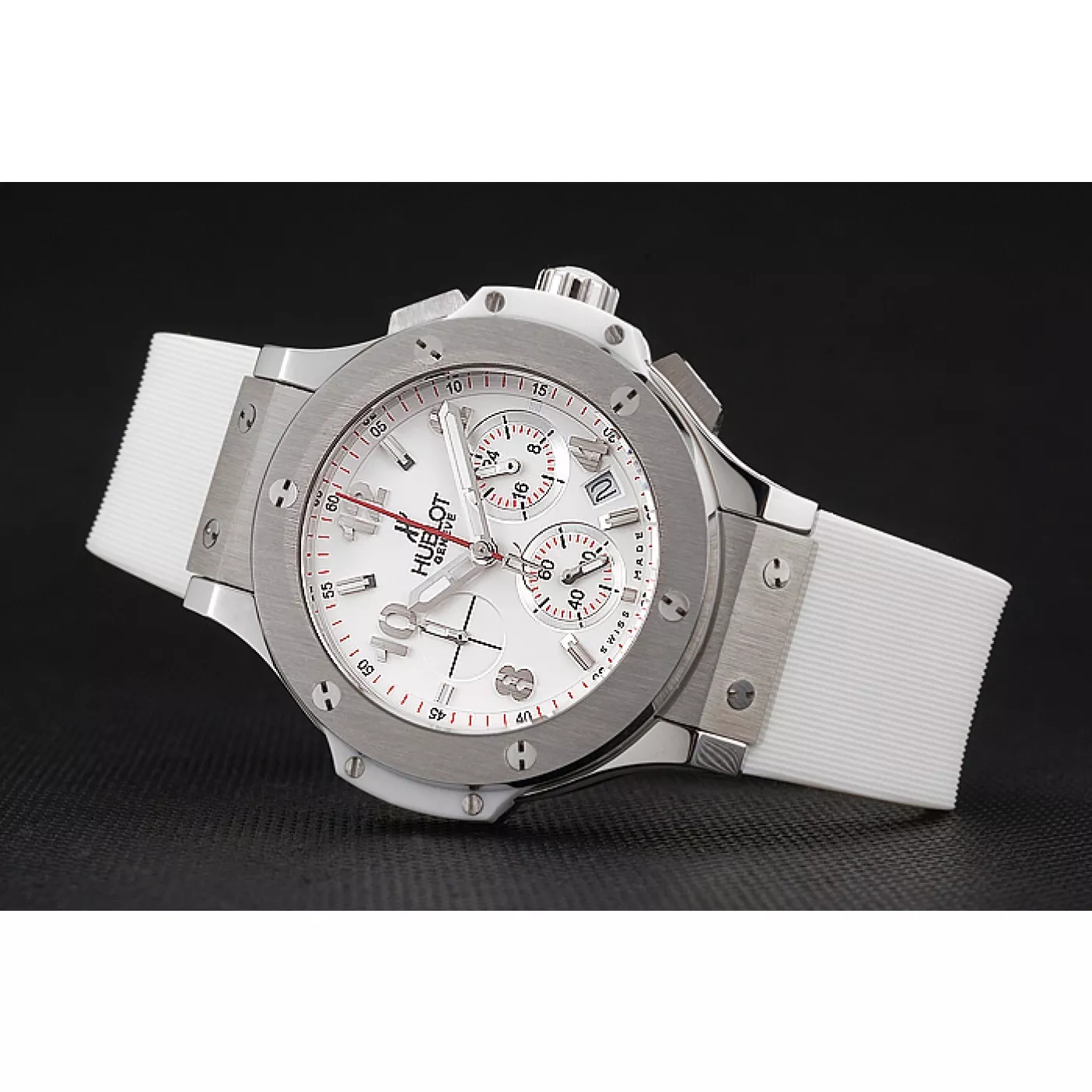 Aaa replica watch Hublot Big Bang White Strap White Dial Watch 0130