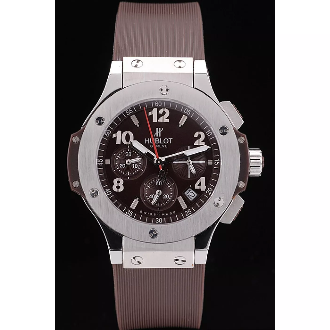 Aaa replica Hublot Big Bang Brown Strap White Dial Watch 0129