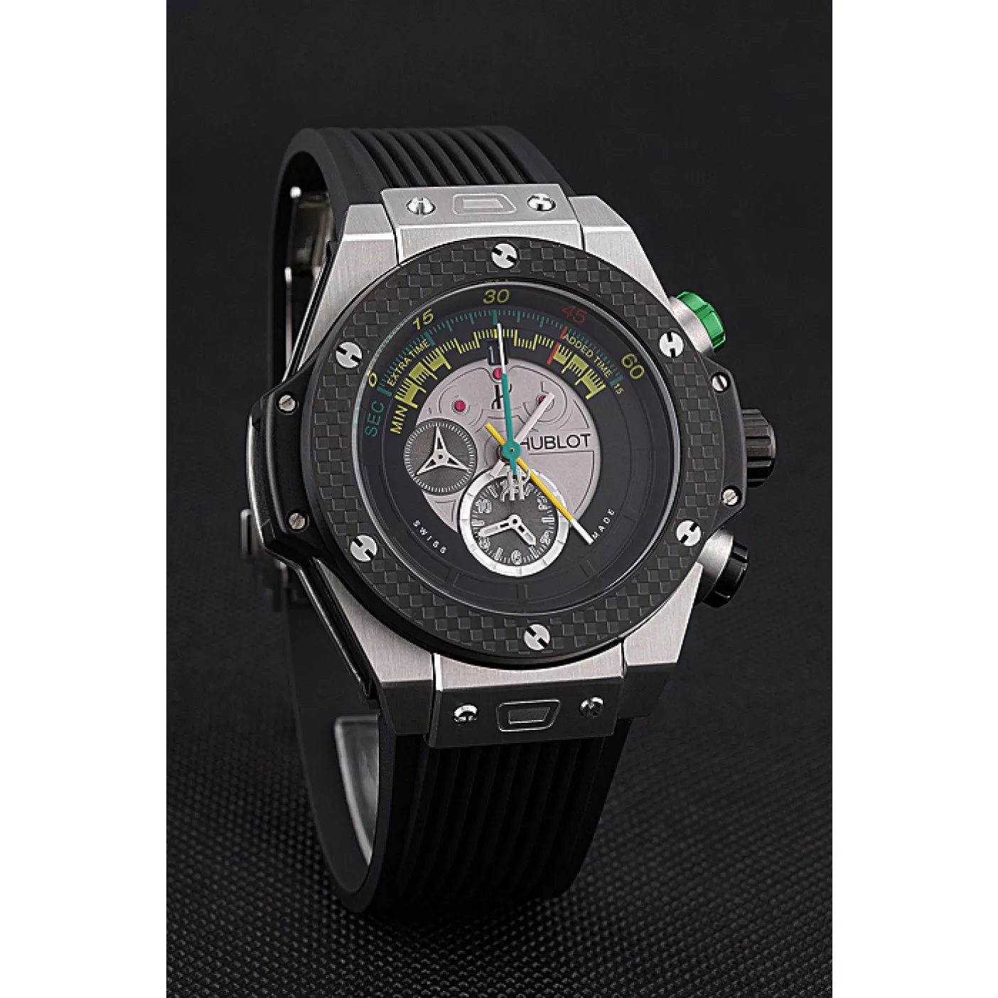 Aaa replica Hublot Big Bang Unico Bi-Retrograde Chrono King Stainless Steel Case Black Rubber Strap 622770 0119