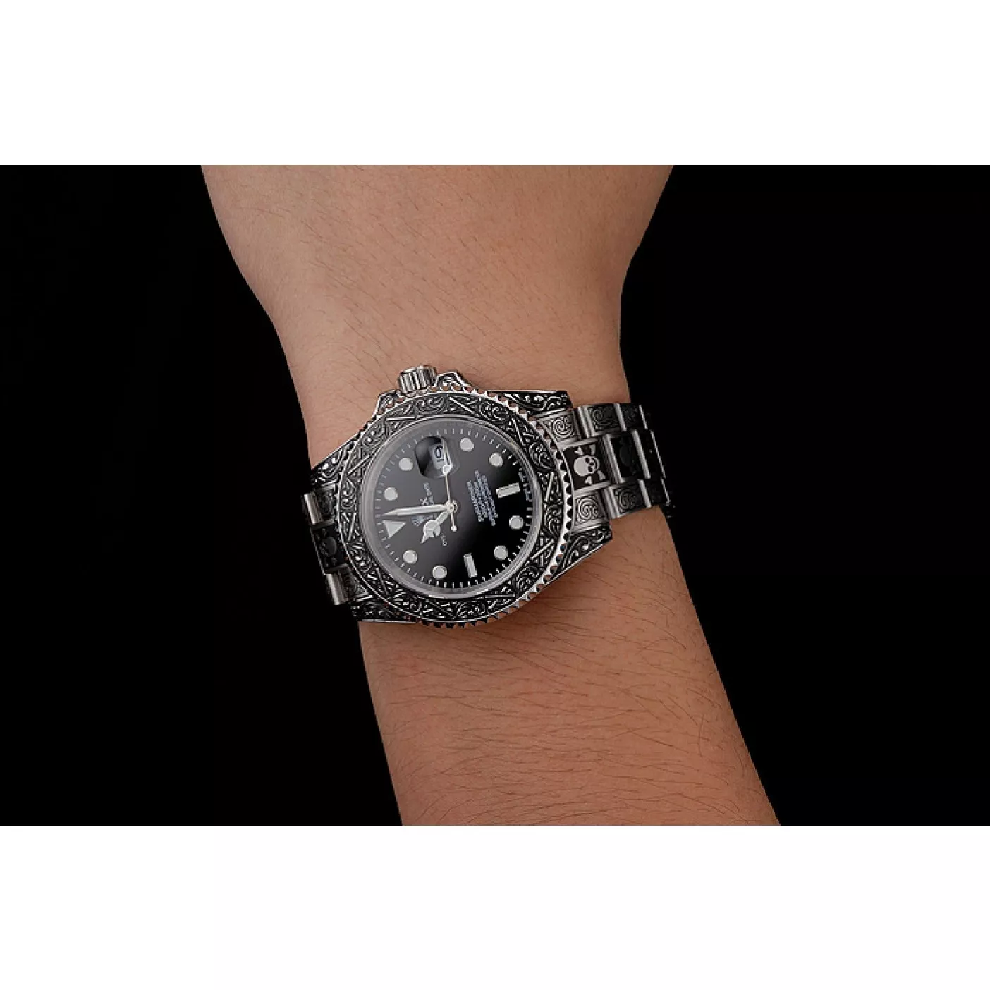 Aaa replica Swiss Rolex Submariner Skull Limited Edition Black Dial Vintage Case And Bracelet 1454090 0119