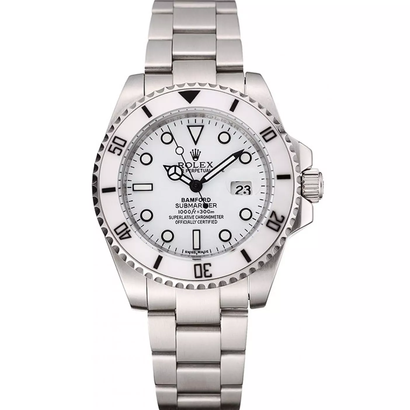 Rolex Submariner Bamford White Dial Stainless Steel Bracelet 1453863 0128