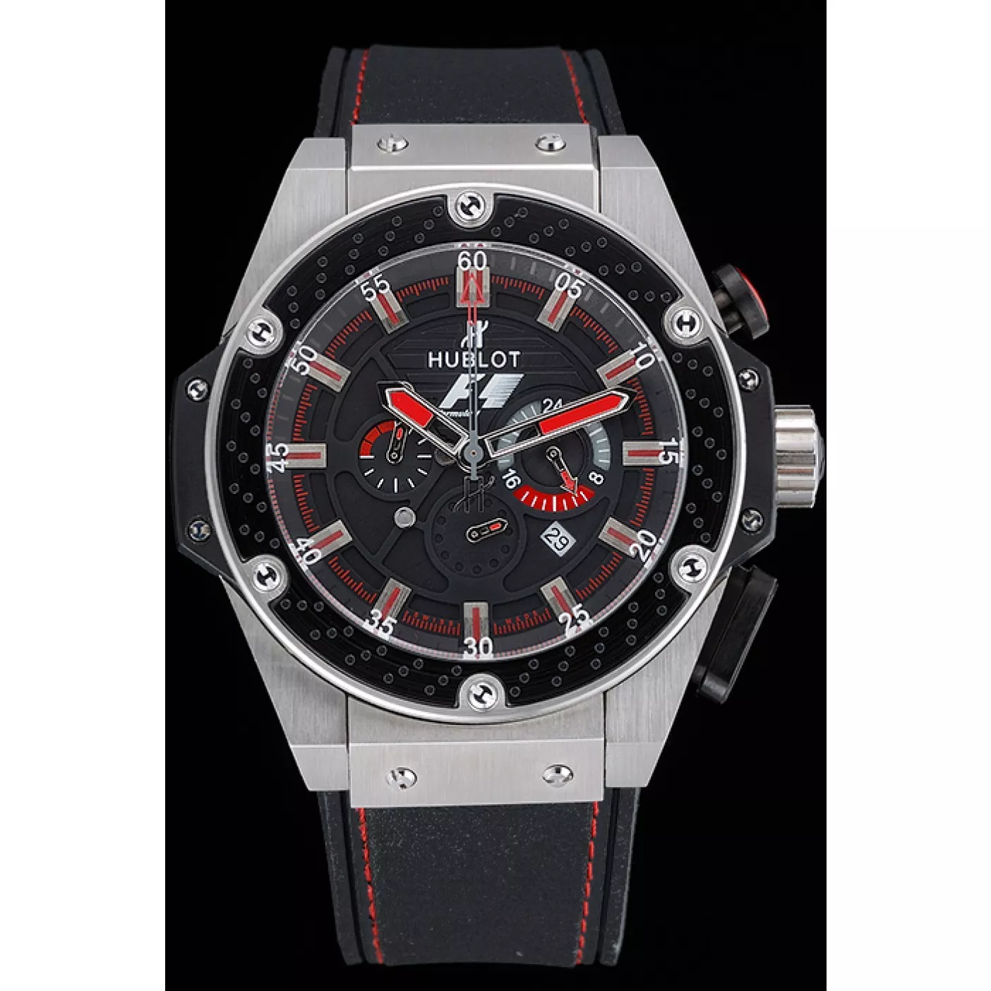 Aaa replica Hublot Big Bang King Power Formula 1 Stainless Steel Case Black Dial 622248 0123