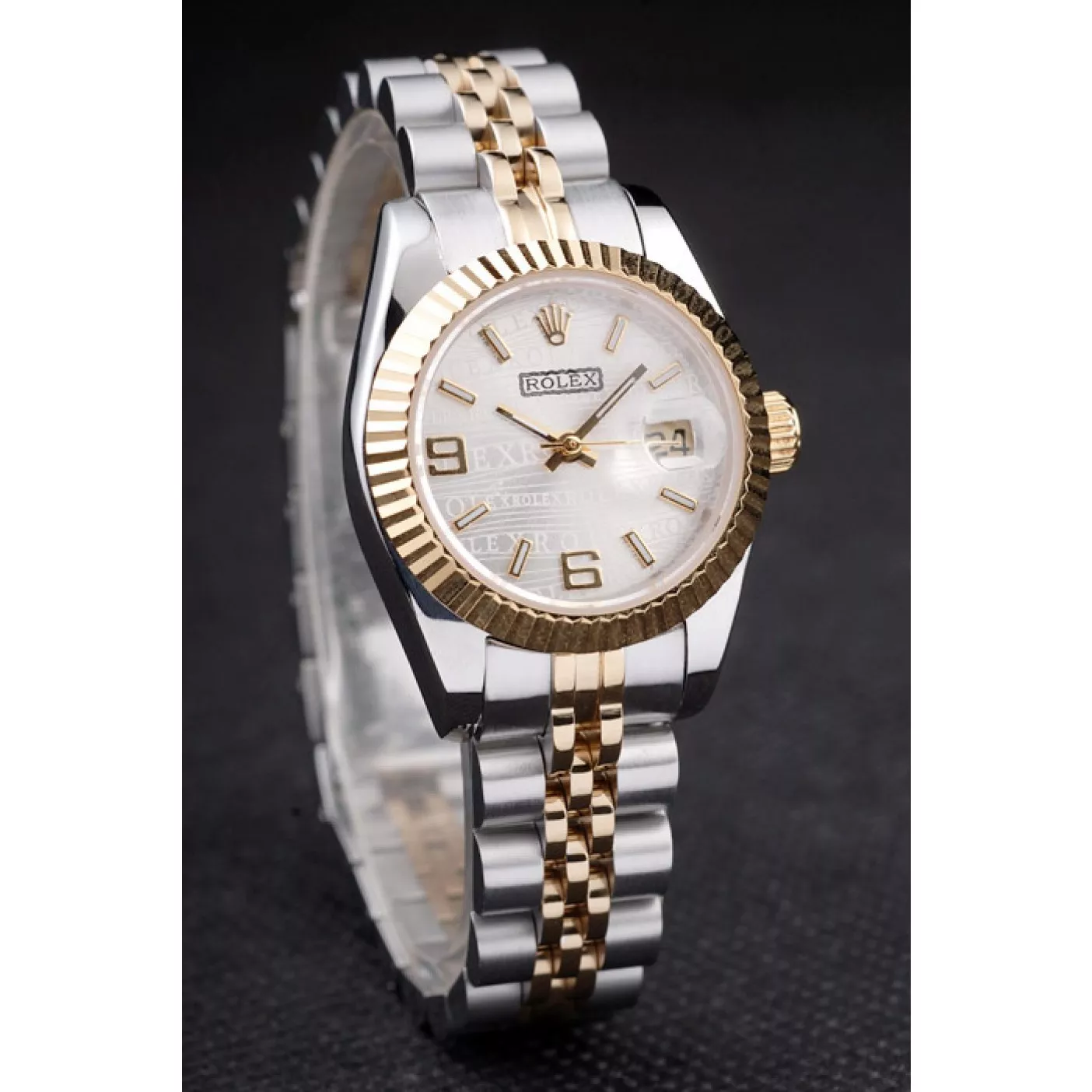 Aaa replica Rolex Datejust Two Tone Stainless Steel Yellow Gold Plated 98079 0128