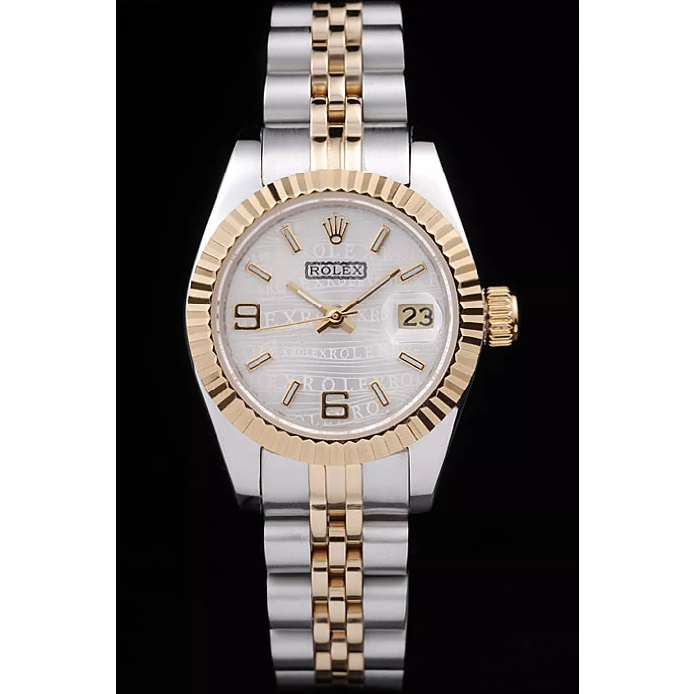 Aaa replica Rolex Datejust Two Tone Stainless Steel Yellow Gold Plated 98079 0128