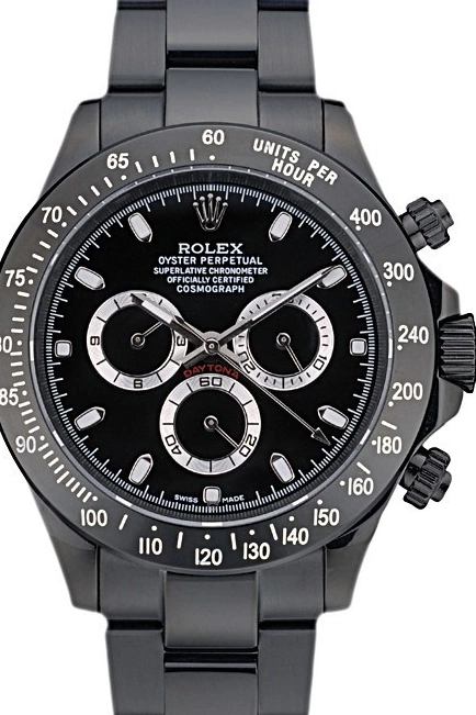 Aaa replica watch Tachymeter Ion 80247 Stainless Strap Black Dial Daytona Steel Black Black Plated Rolex 0209