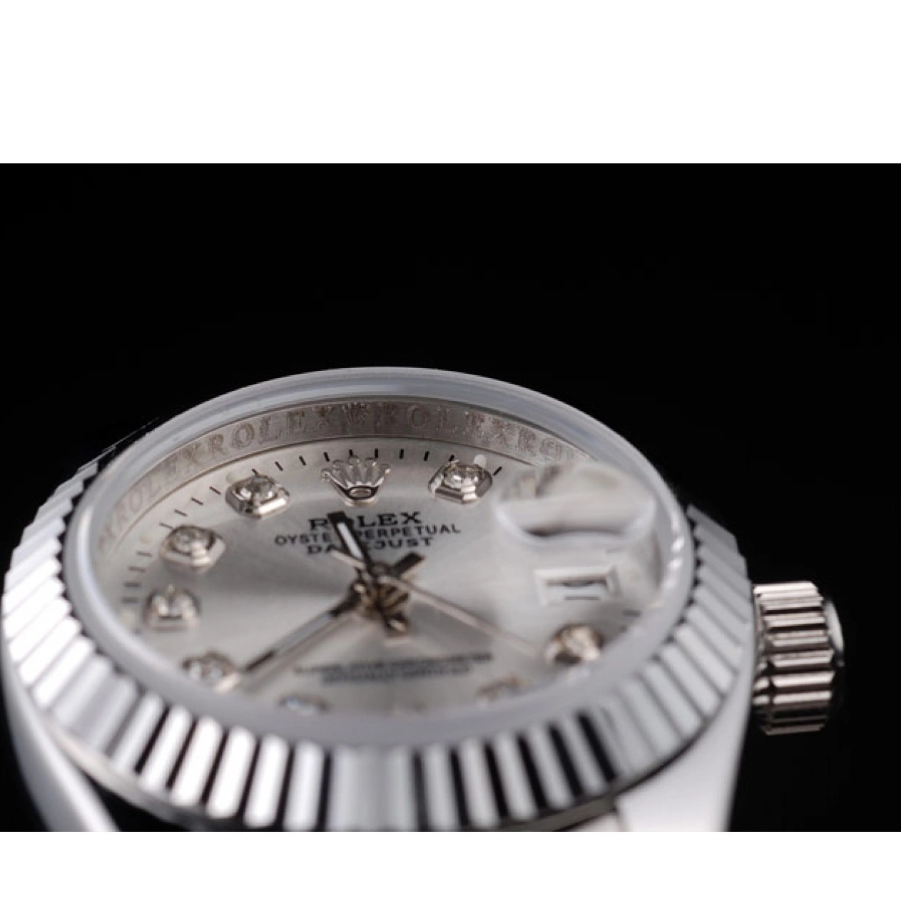 Aaa replica watch Dial Stainless Silver Steel Rolex Datejust Polished 0222