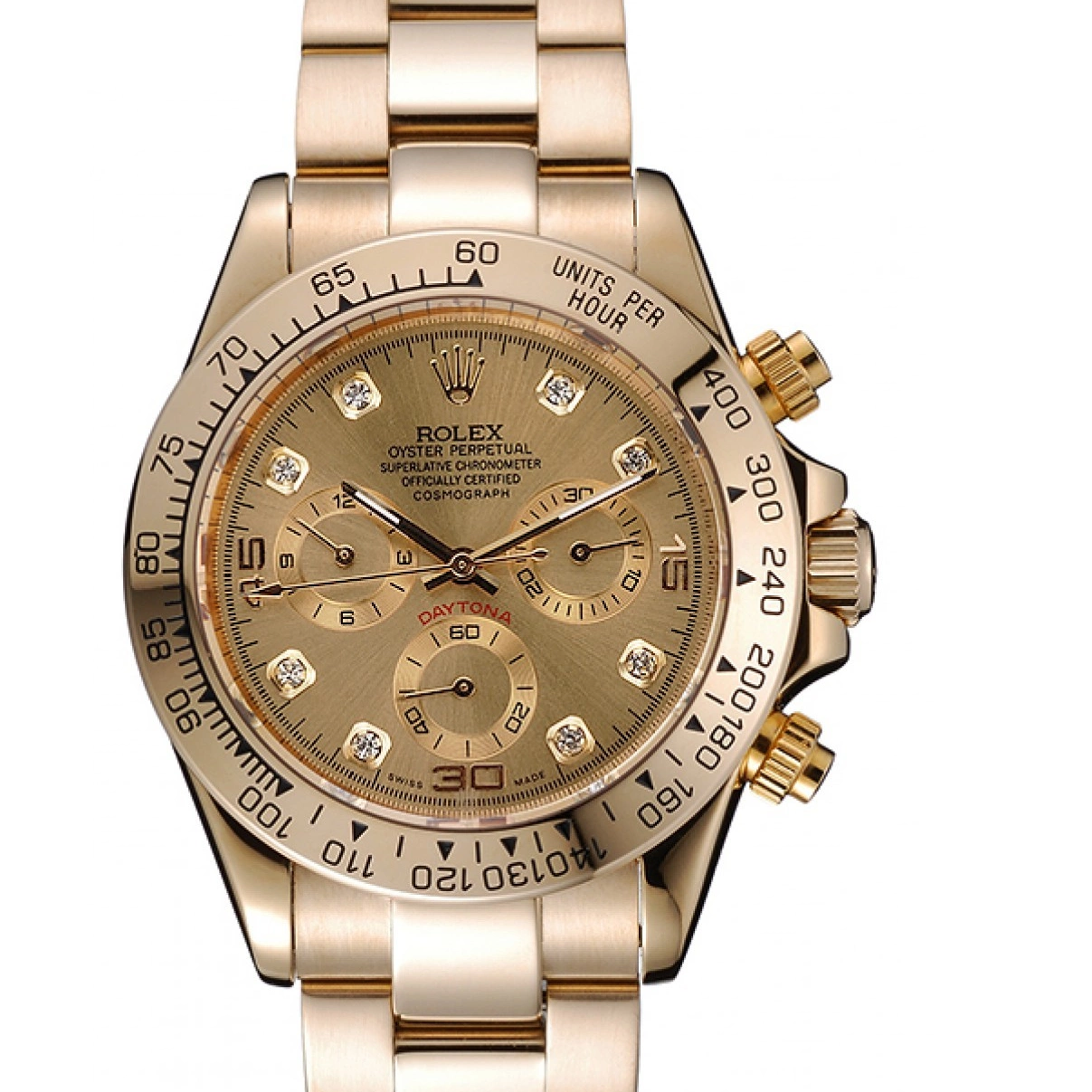 Aaa replica watch Case Numerals Gold Diamond And 1454245 Bracelet Cosmograph Dial Brown Daytona Rolex 0214