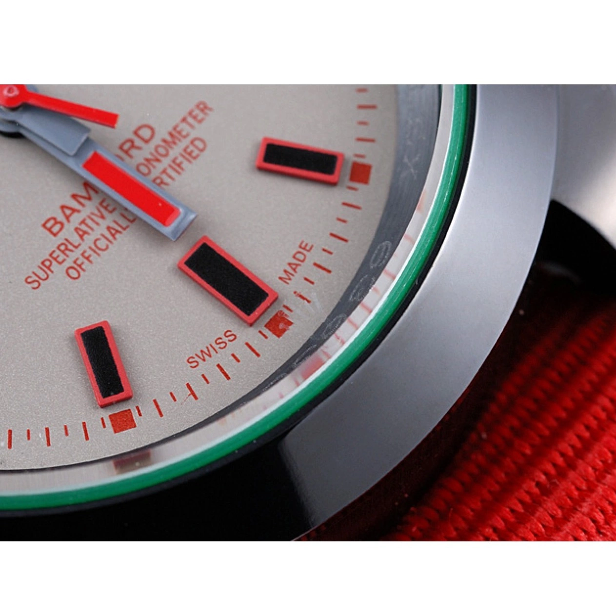 Aaa replica Rolex Nylon Strap Red Bamford 622002 Milgauss 0223