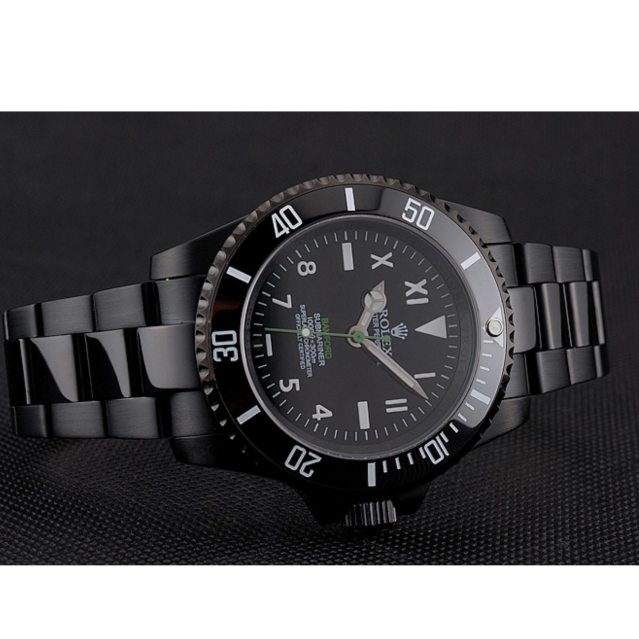 Aaa replica Black Roman Bamford And Ionized Black Rolex Dial Bracelet Case Submariner Numerals 0214