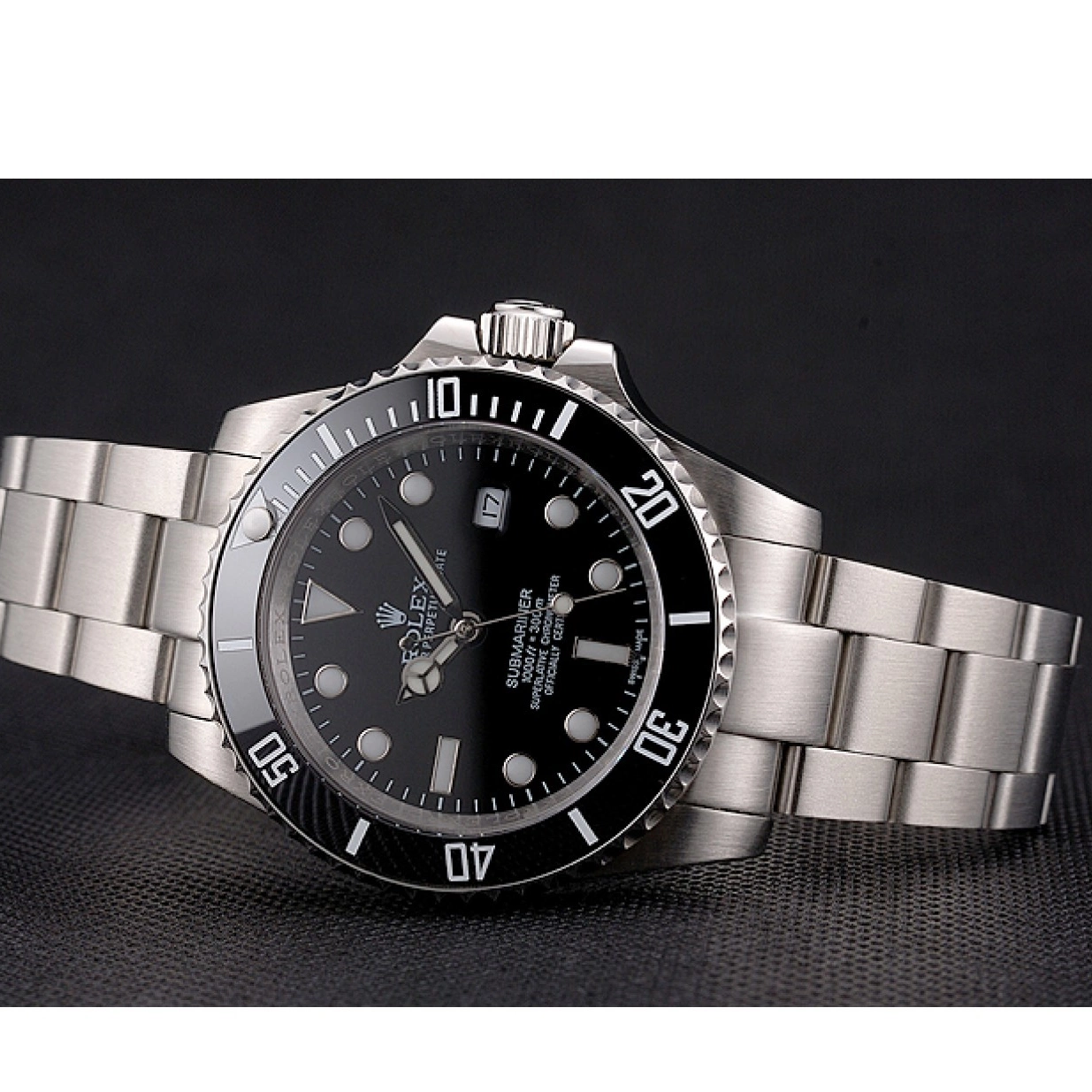 Aaa replica Submariner And Dial Bezel Black Date And Small Bracelet Stainless Swiss Case Steel Rolex 0225