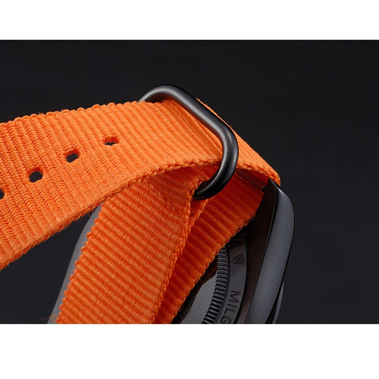 Aaa fake watches Nylon Bamford Strap Milgauss Rolex 622003 Orange 0209