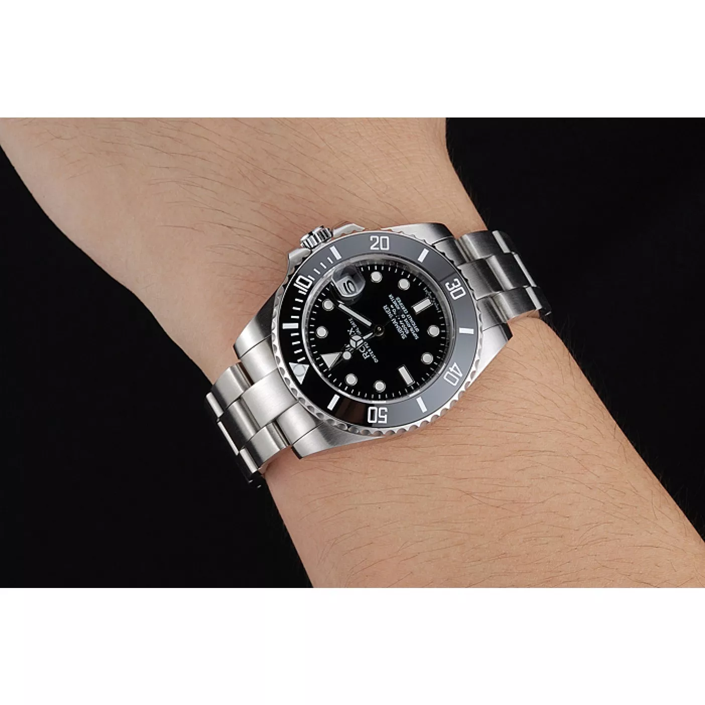 Aaa replica Rolex Submariner Date Black Dial Stainless Steel Bracelet 1454153 0205