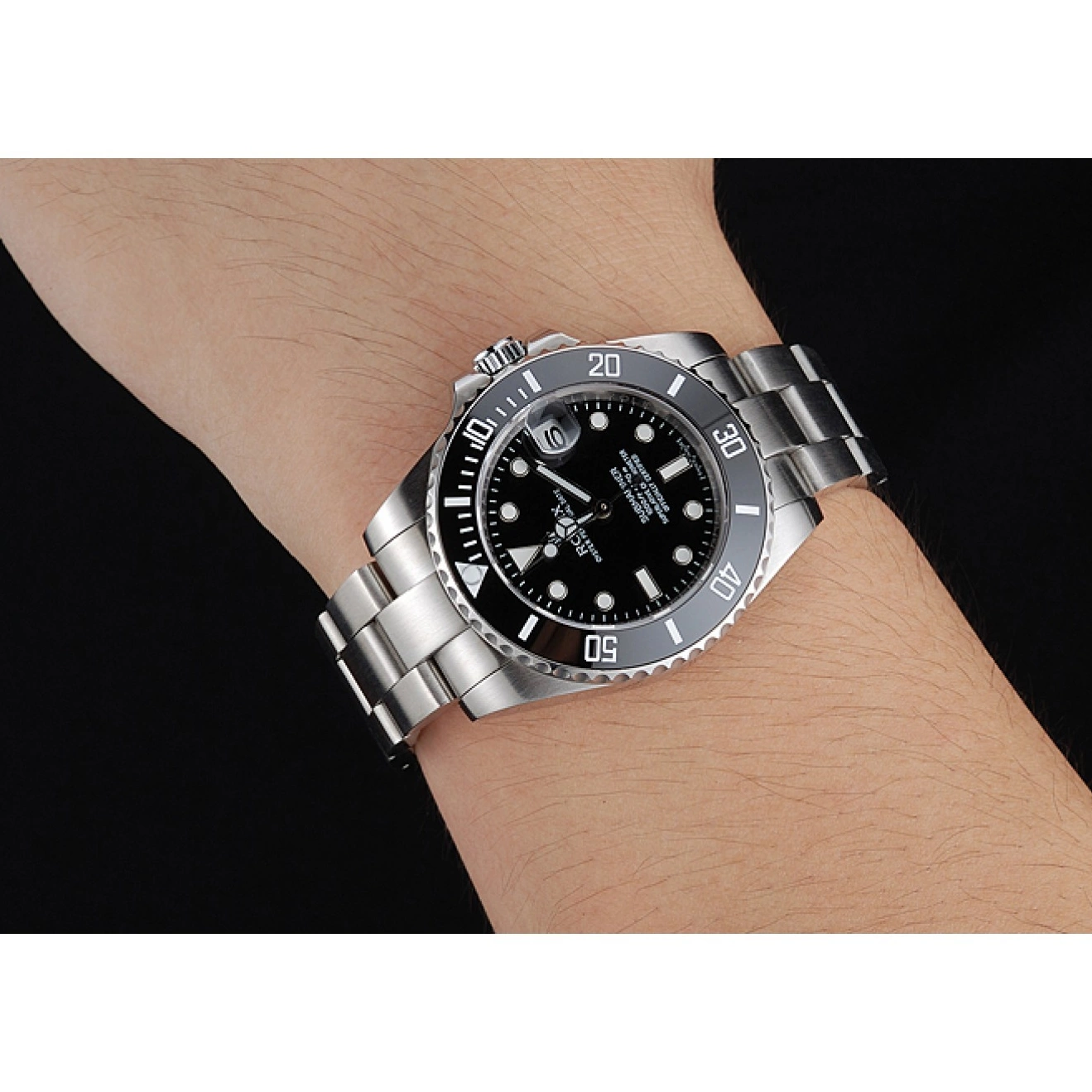 Aaa fake watches Rolex Stainless 1454153 Black Bracelet Date Dial Steel Submariner 0224