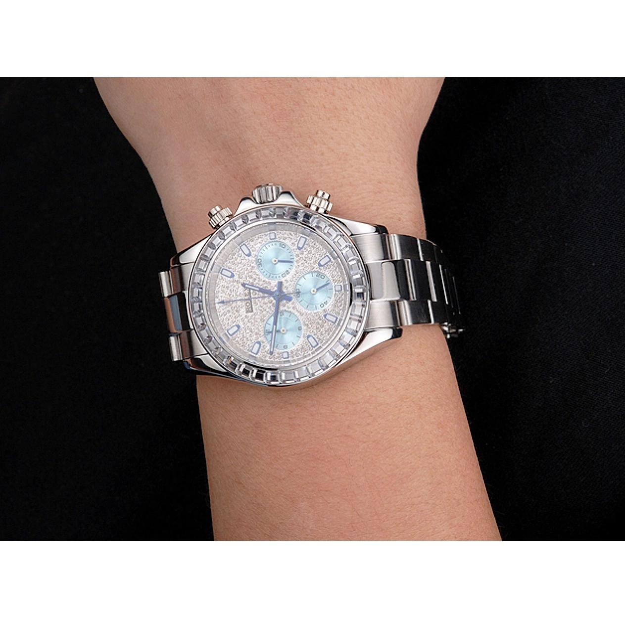 Aaa replica watch Bezel Daytona And Case And Bracelet Steel Stainless Dial Rolex Diamond 0224