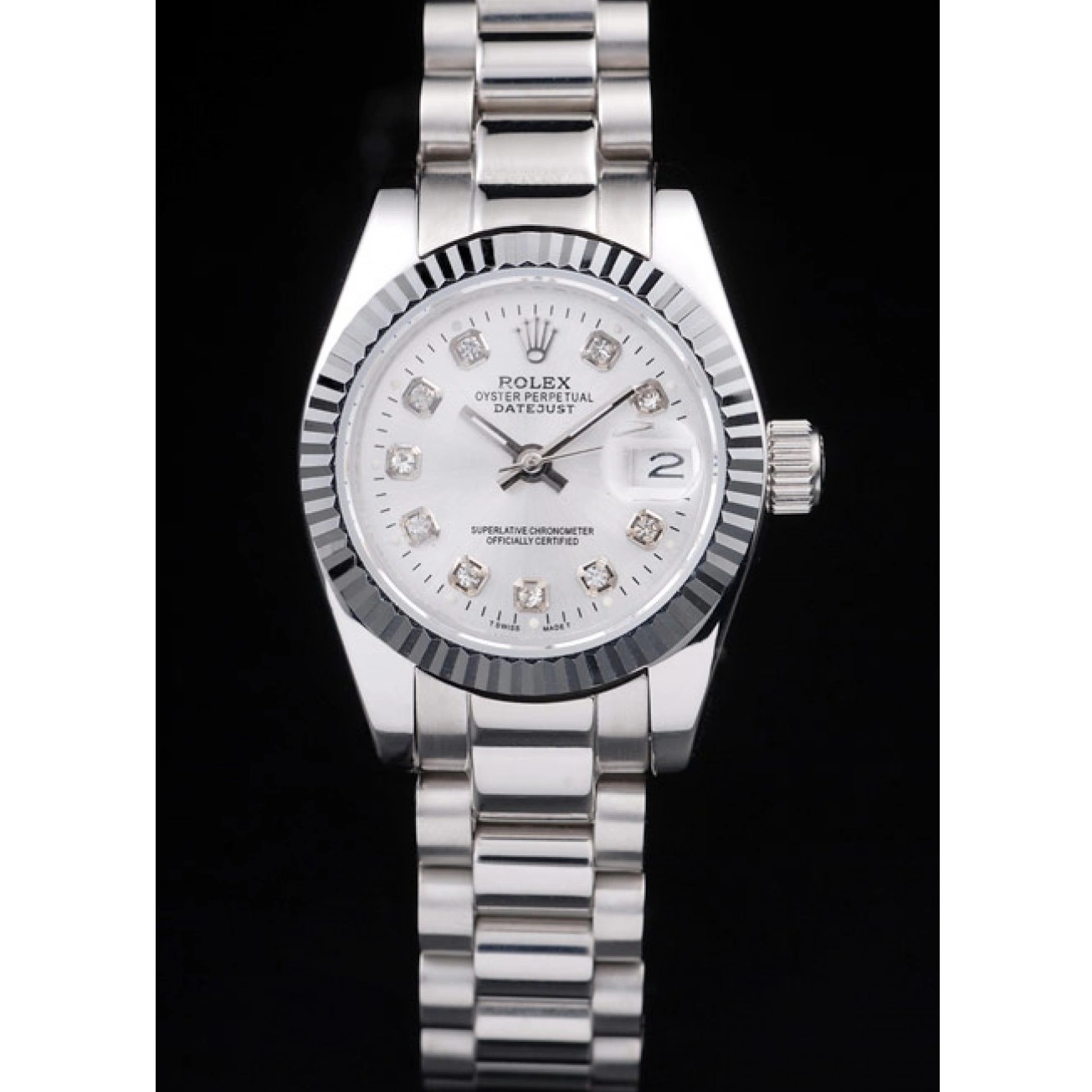 Aaa replica watch Dial Stainless Silver Steel Rolex Datejust Polished 0222