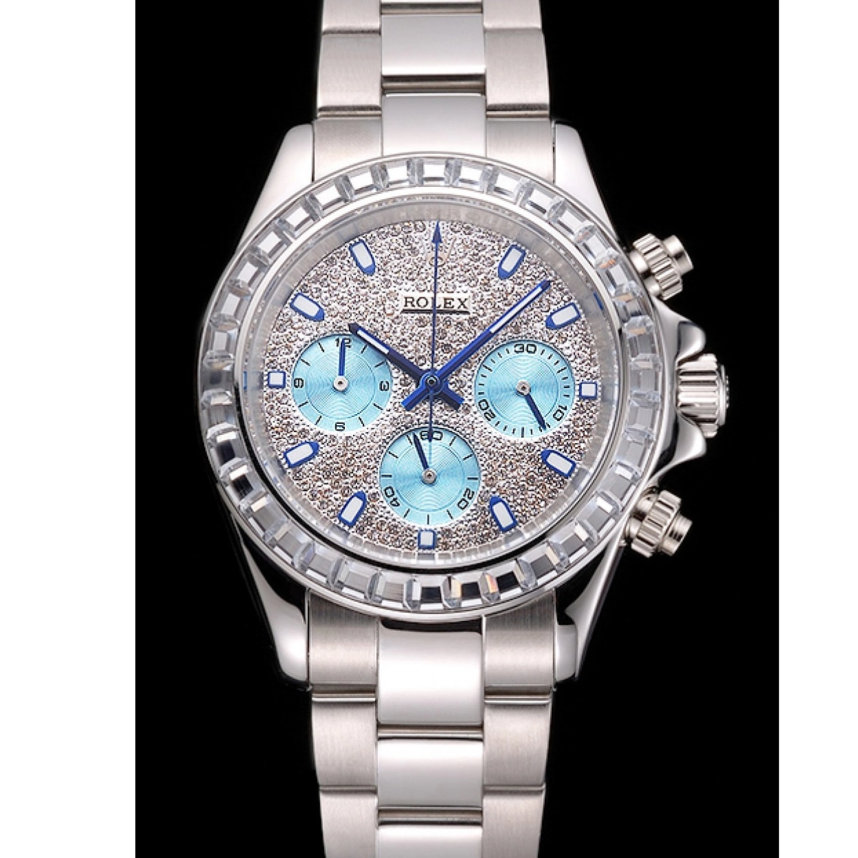 Aaa replica watch Bezel Daytona And Case And Bracelet Steel Stainless Dial Rolex Diamond 0224