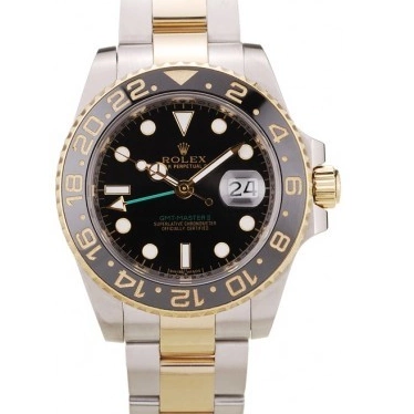 Aaa replica Rolex Dial Black Ceramic GMT Bezel Master 98229 II Black 0208