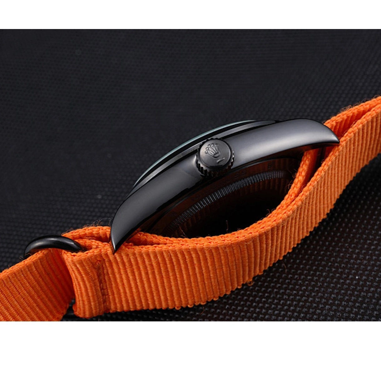 Aaa fake watches Nylon Bamford Strap Milgauss Rolex 622003 Orange 0209