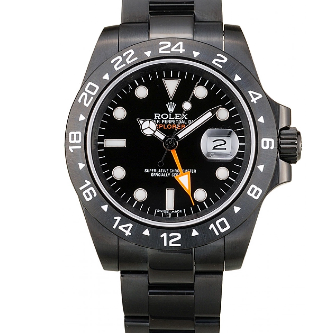 Aaa replica watch Explorer Bezel Black Rolex Watch Dial Ceramic Black 2385 0215