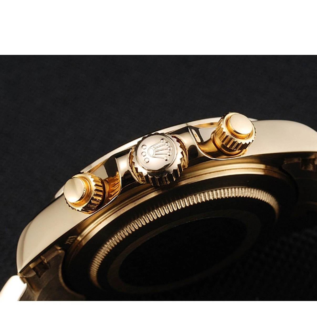 Aaa replica Dial Case Rolex Brown Diamond And 1454245 Gold Daytona Cosmograph Numerals Bracelet 0222