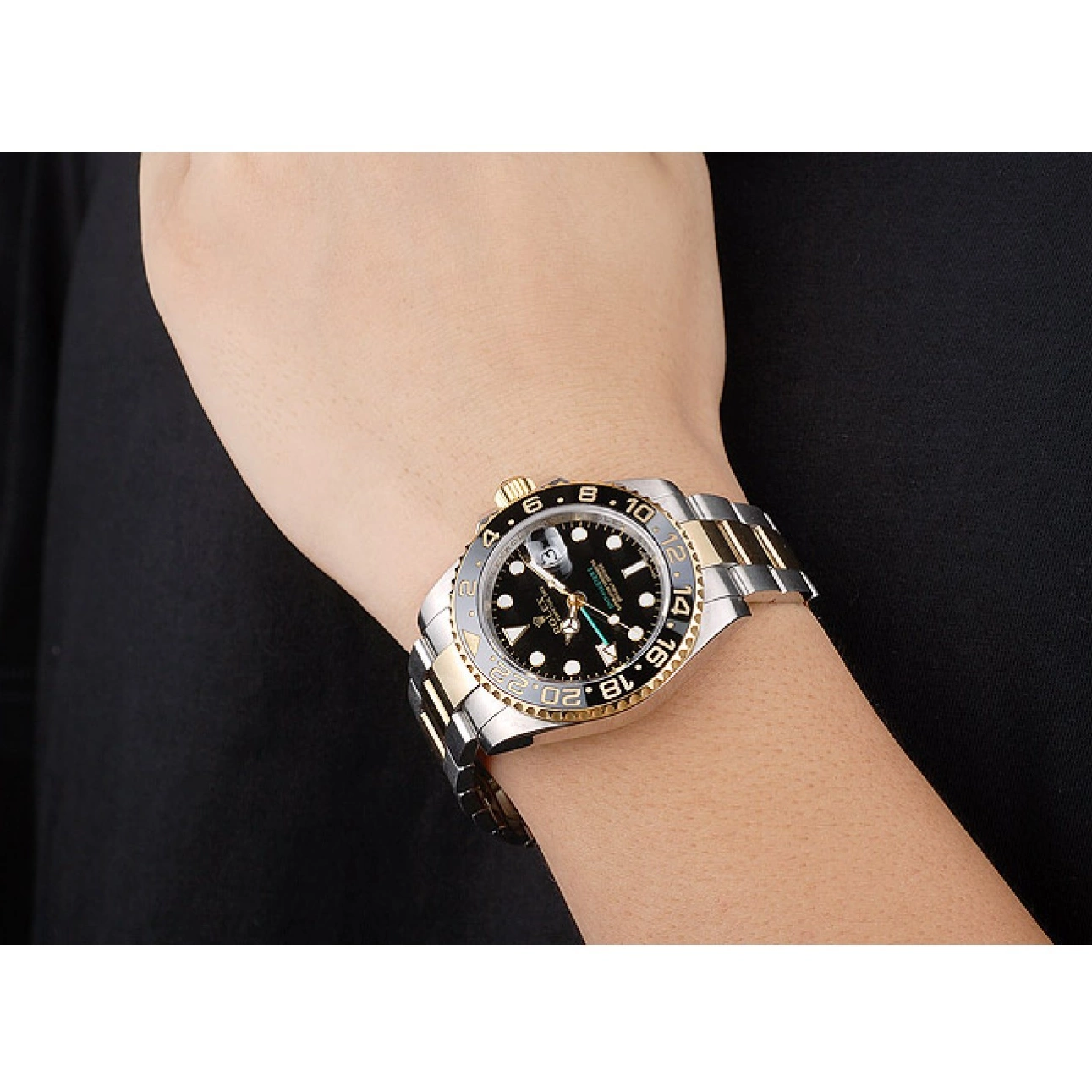 Aaa replica Rolex Dial Black Ceramic GMT Bezel Master 98229 II Black 0208