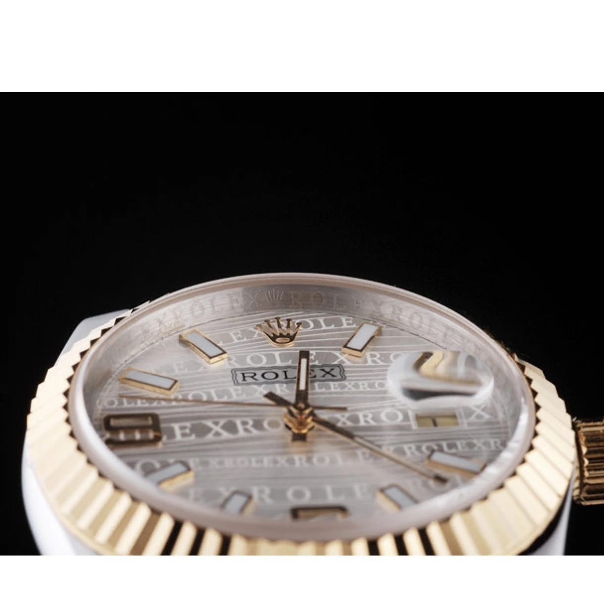 Aaa replica watch 98084 Two Gold Stainless Silver DateJust Plated Steel 18k Dial Rolex Tone 0220