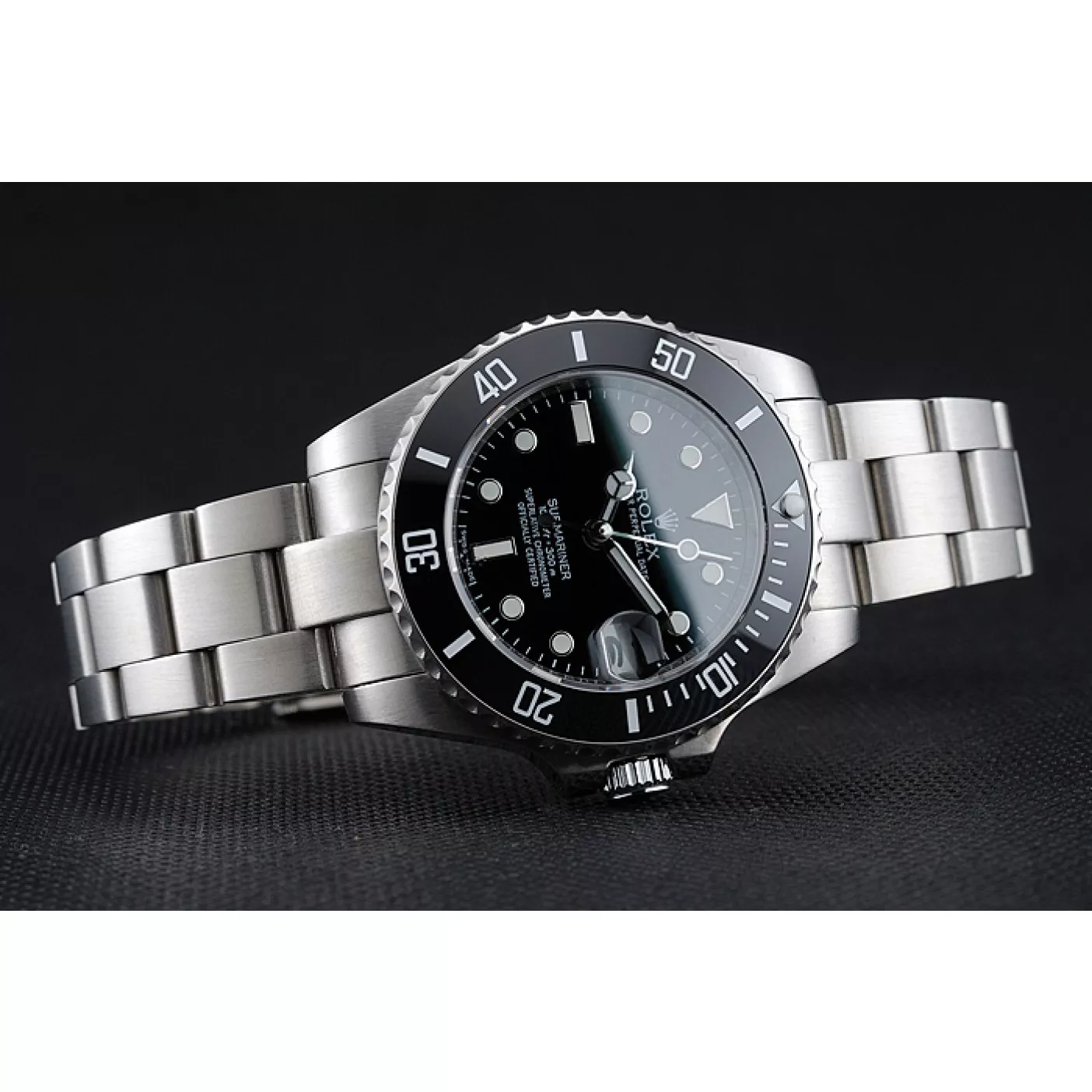 Aaa replica Rolex Submariner Date Black Dial Stainless Steel Bracelet 1454153 0205