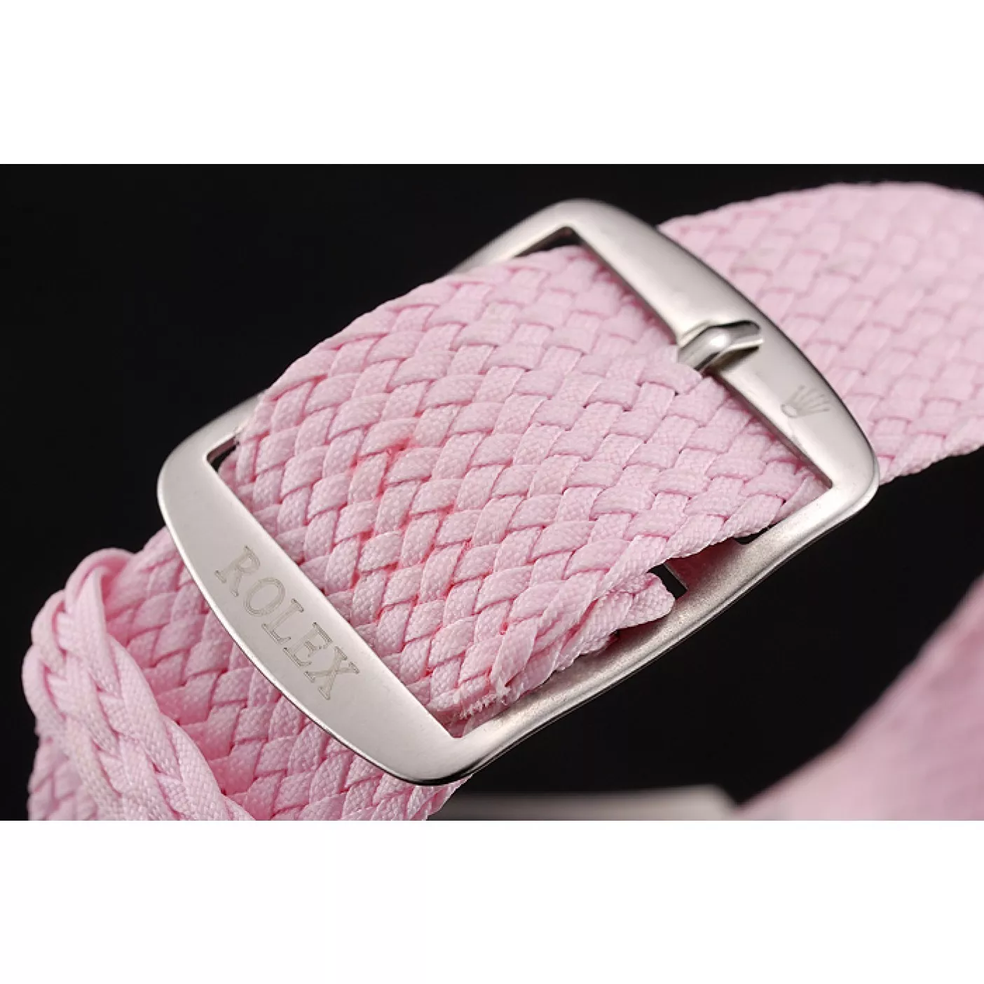 Aaa fake watches Rolex Submariner Pink Dial Pink Bezel Pink Fabric Bracelet 1453866 0205