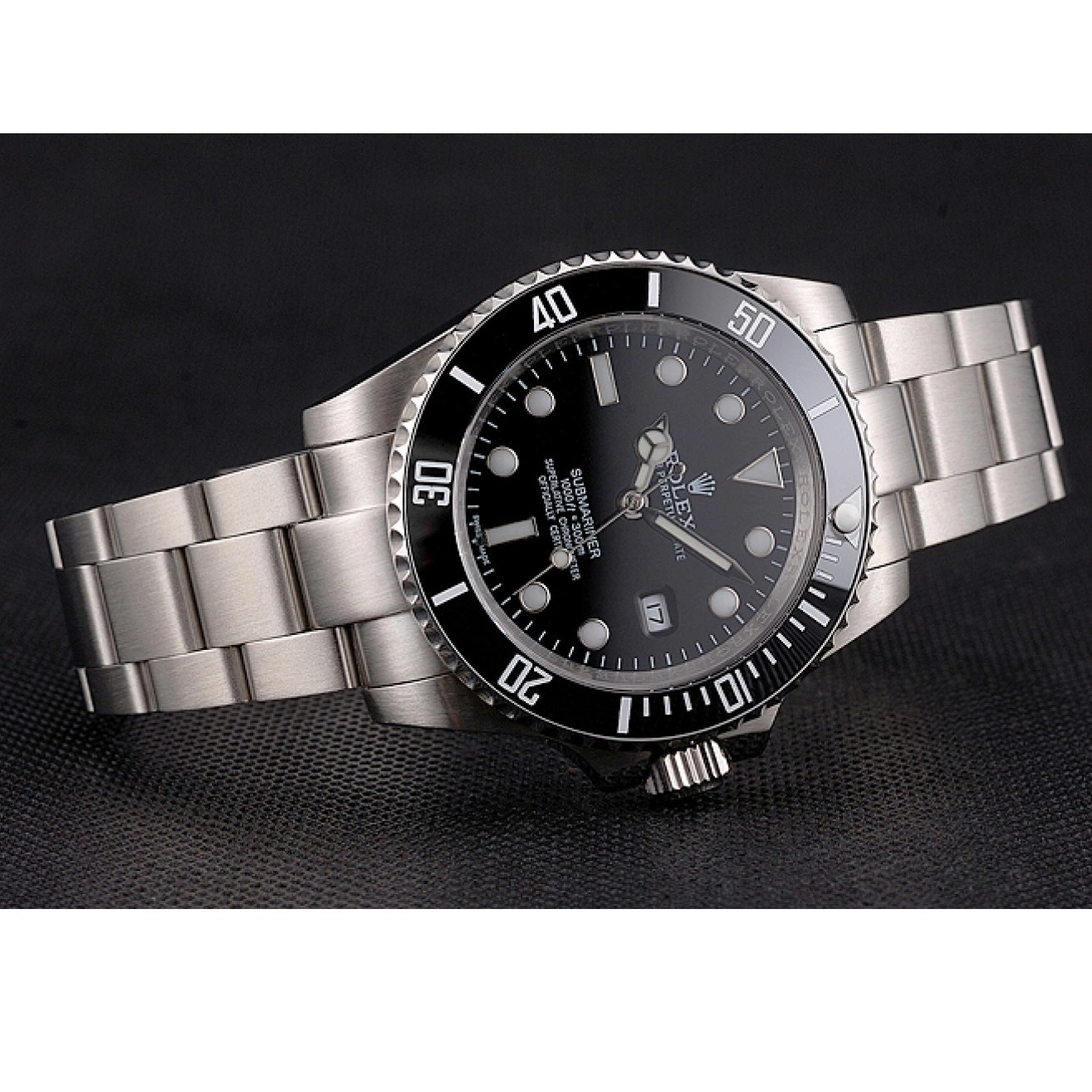 Aaa replica Submariner And Dial Bezel Black Date And Small Bracelet Stainless Swiss Case Steel Rolex 0225