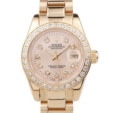 Aaa replica watch Stainless Plated Datejust Yellow 98076 Diamond Plated Rolex 18k Gold Steel 0213