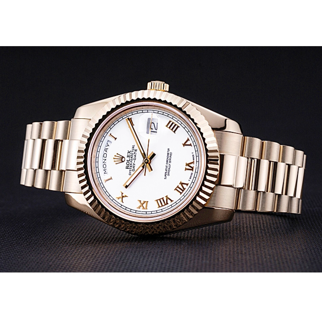 Aaa fake watches Dial White Bracelet 622546 Day-Date Rolex Gold 0223