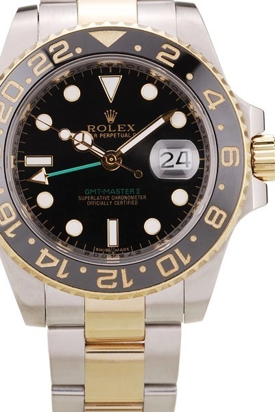 Aaa replica Rolex Dial Black Ceramic GMT Bezel Master 98229 II Black 0208