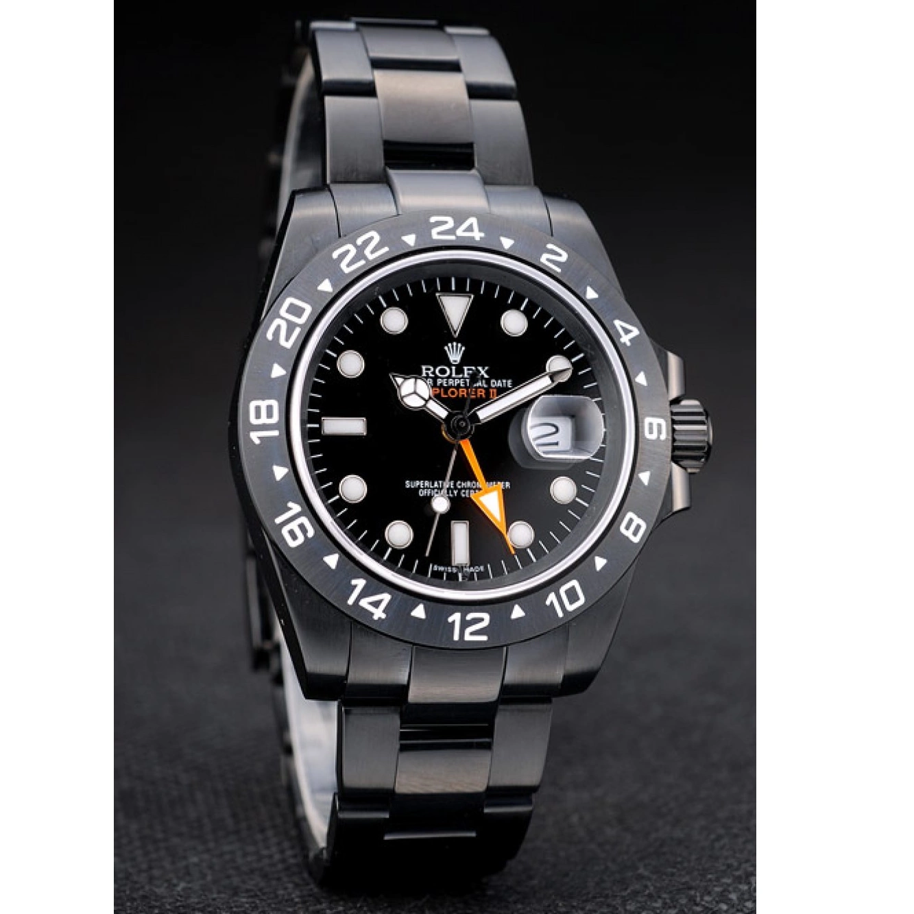 Aaa replica watch Explorer Bezel Black Rolex Watch Dial Ceramic Black 2385 0215