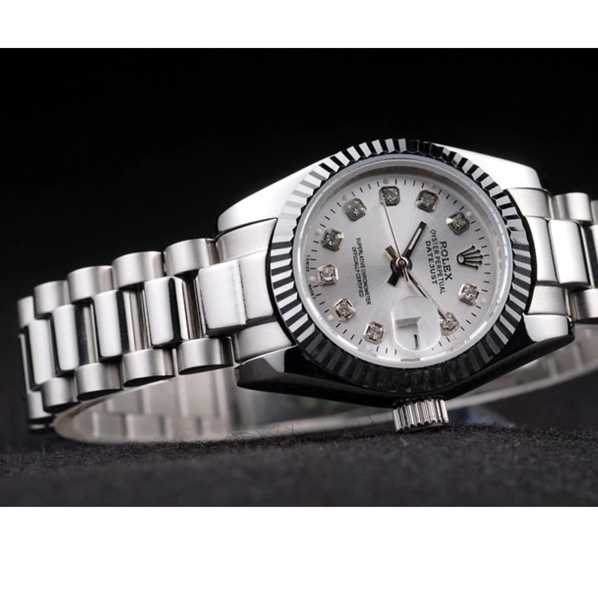 Aaa replica watch Dial Stainless Silver Steel Rolex Datejust Polished 0222