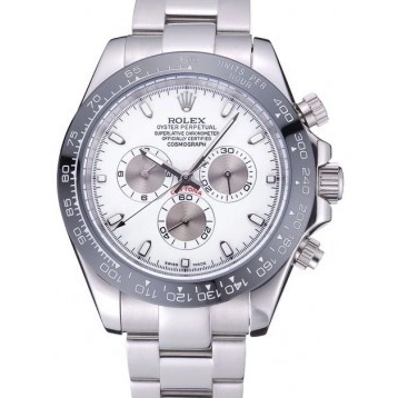 Aaa replica Rolex Stainless White 622542 Dial Daytona Steel Cosmograph Bracelet 0215