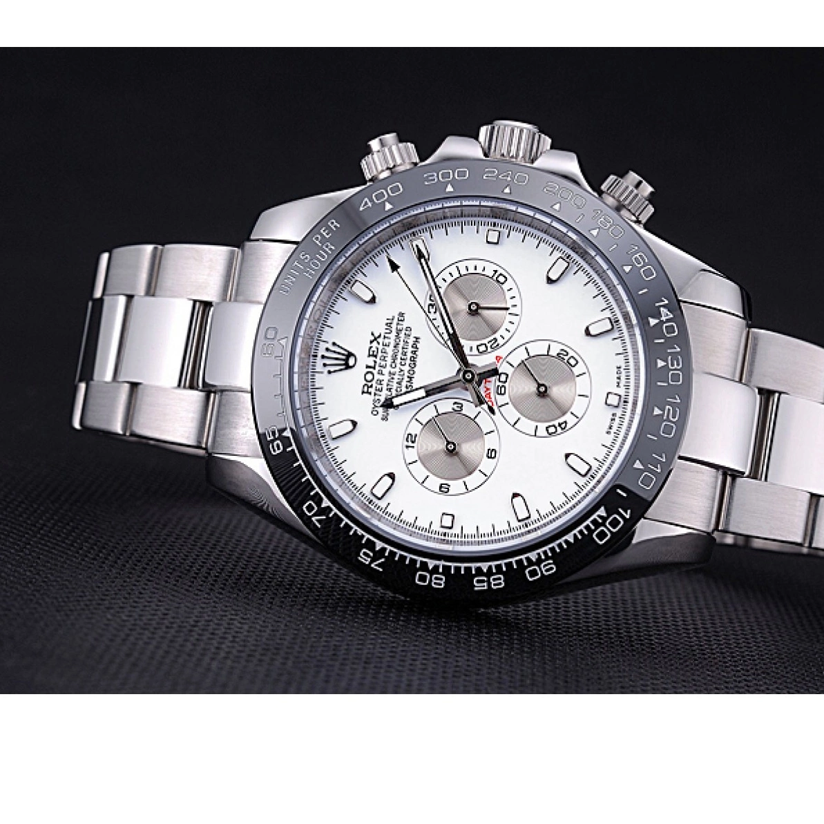 Aaa replica Rolex Stainless White 622542 Dial Daytona Steel Cosmograph Bracelet 0215