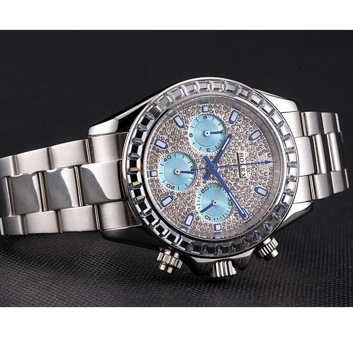 Aaa replica watch Bezel Daytona And Case And Bracelet Steel Stainless Dial Rolex Diamond 0224