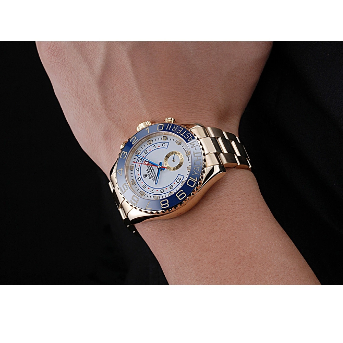 Aaa fake watches Bezel Rolex Bracelet Gold 622271 II Yachtmaster Blue Dial White 0217