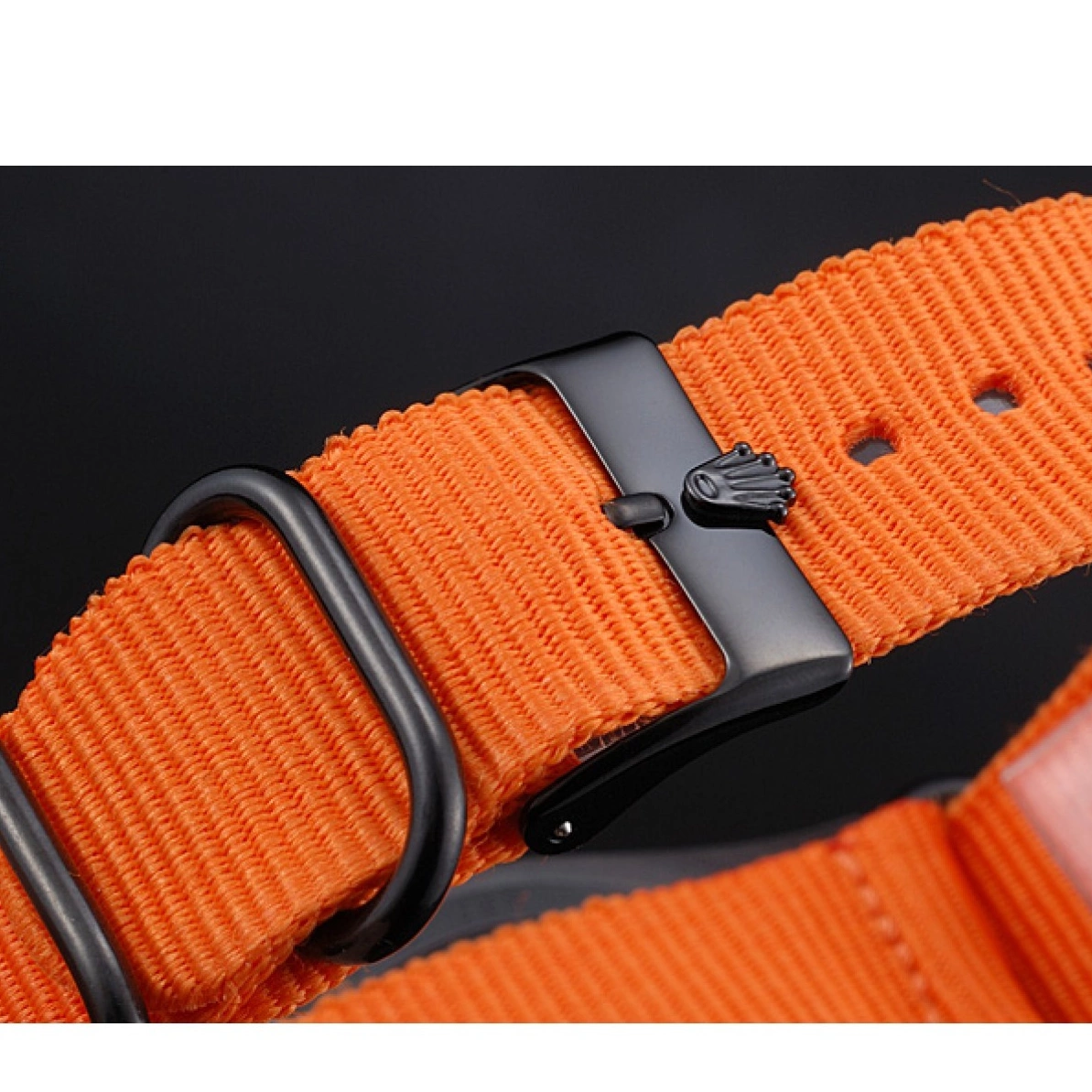 Aaa fake watches Nylon Bamford Strap Milgauss Rolex 622003 Orange 0209